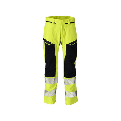 Bukser med knælommer, stretchindsatser Bukser Multisafe, hi-vis gul/sortblå