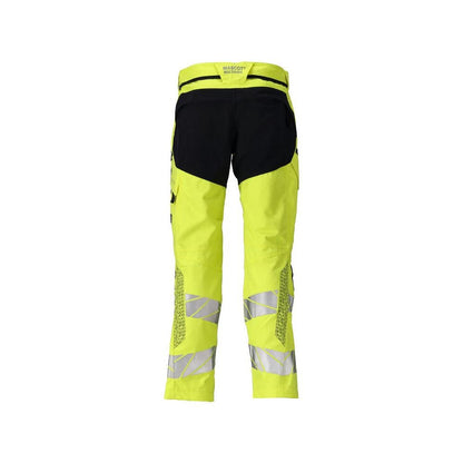 Bukser med knælommer, stretchindsatser Bukser Multisafe, hi-vis gul/sortblå