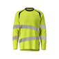 T-shirt, langærmet, moderne pasform T-shirt Multisafe, hi-vis gul/sort-blå