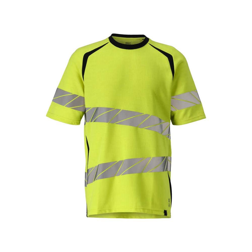 T-shirt, moderne pasform T-shirt Multisafe, hi-vis gul/sort-blå