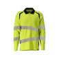 Poloshirt, langærmet poloshirt Multisafe, hi-vis gul/sort-blå