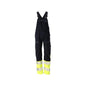 Dungaree, knælommer, strækindsatser Multisafe dungarees, sort blå/hi-vis gul