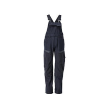 Dungaree, knælommer, strækindsatser Multisafe dungarees, sort blå/hi-vis gul