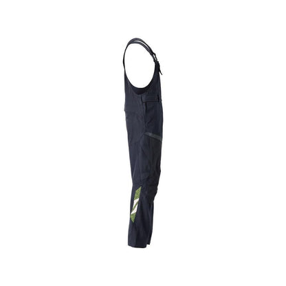Dungaree, knælommer, strækindsatser Multisafe dungarees, sort blå/hi-vis gul