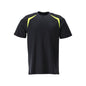 T-shirt, moderne pasform T-shirt Multisafe, sort blå/hi-vis gul