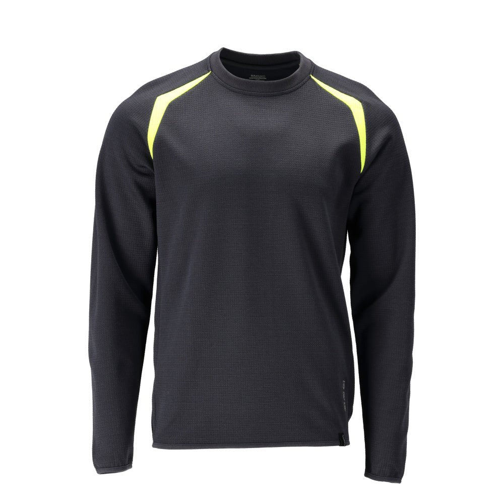 Sweatshirt, moderne pasform Sweatshirt Multisafe, sort blå/hi-vis gul