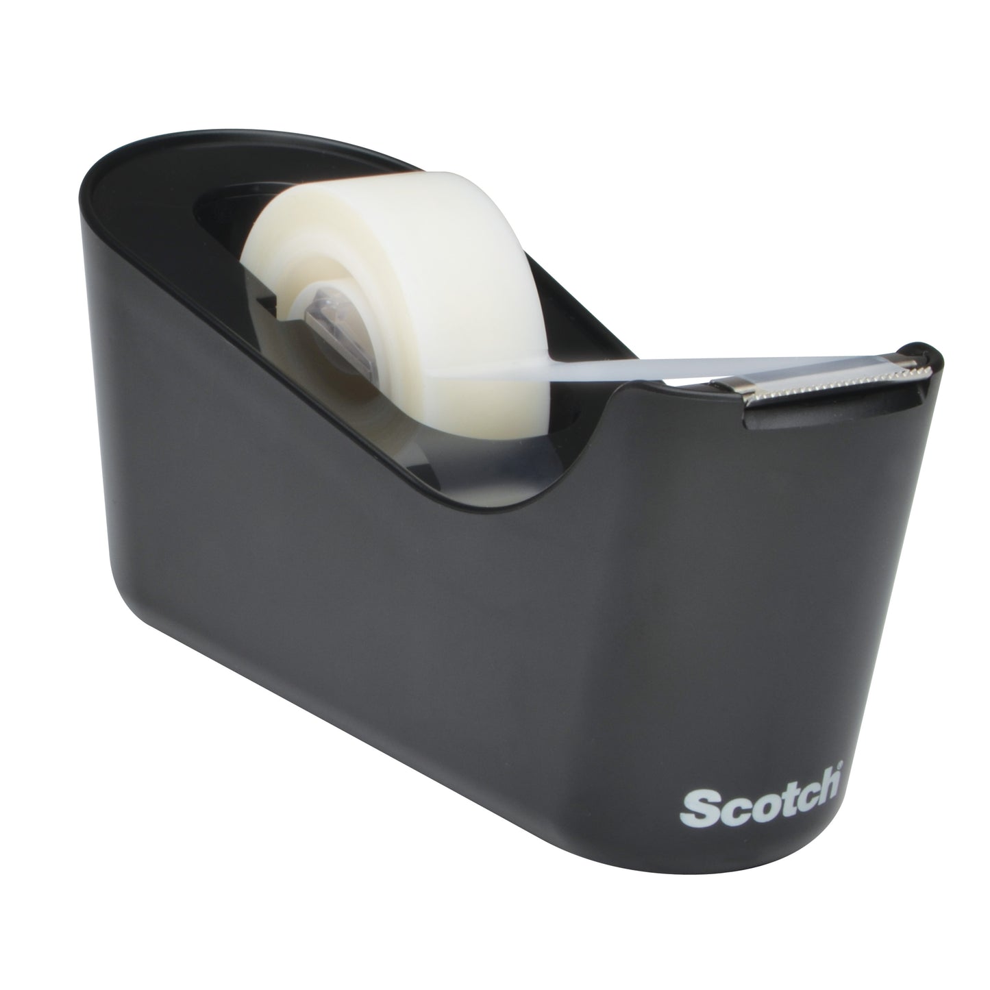 Der Scotch™ Tischabroller C18 in Schwarz inkl.. Scotch® Magic™ Unsichtbares Klebeband (1 Rolle/Packung) von 3M Deutschland GmbH ist ideales Bürozubehör - mit weißem "Scotch" Logo vorne, perfekt für jeden Arbeitsplatz.