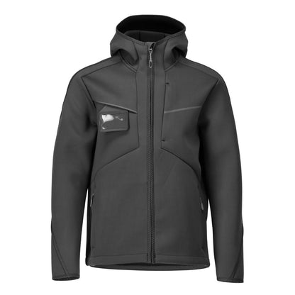 Soft shell jakke, hætte, moderne pasform soft shell jakke