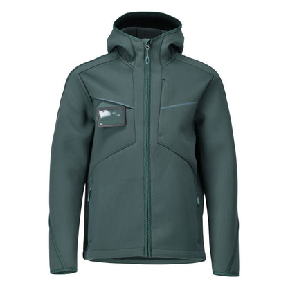 Soft shell jakke, hætte, moderne pasform soft shell jakke