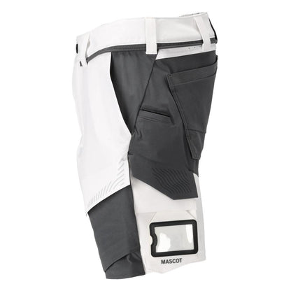 Shorts, stretch, lette shorts, hvide/antracitgrå