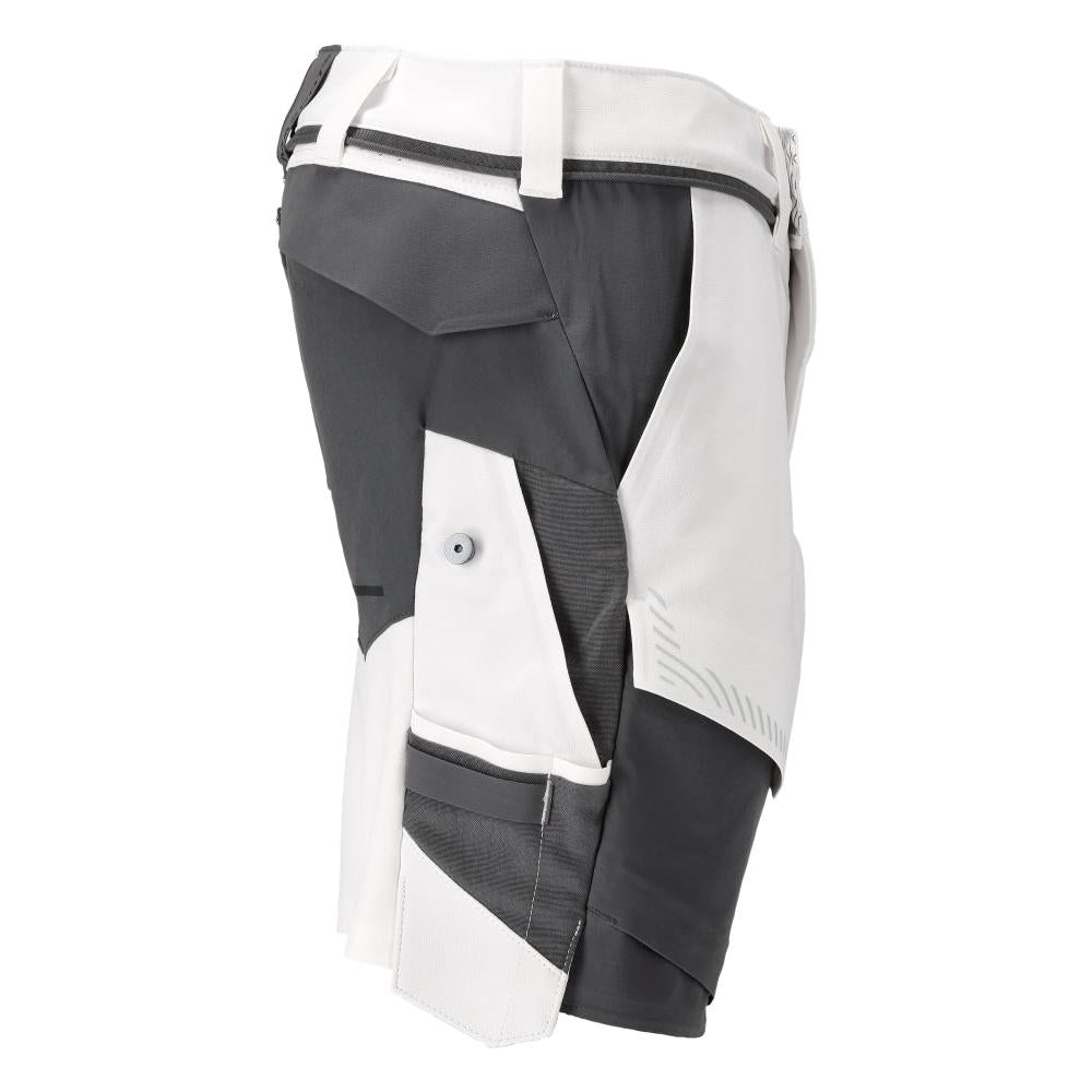 Shorts, stretch, lette shorts, hvide/antracitgrå