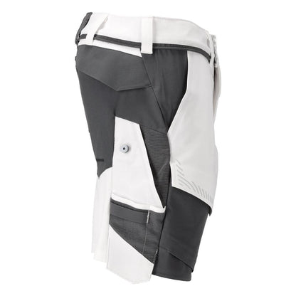 Shorts, stretch, lette shorts, hvide/antracitgrå