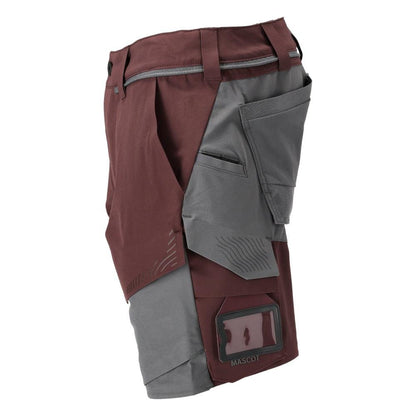 Shorts, stretch, lette shorts, bordeaux/antracitgrå