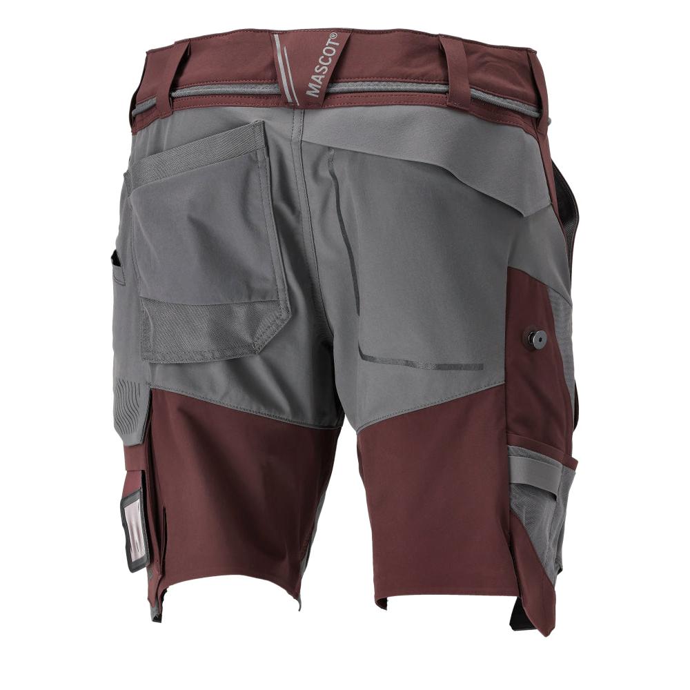 Shorts, stretch, lette shorts, bordeaux/antracitgrå
