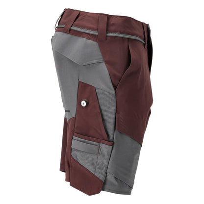 Shorts, stretch, lette shorts, bordeaux/antracitgrå