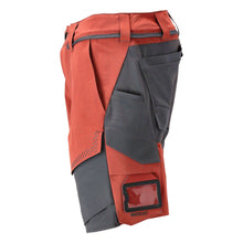 Shorts, stretch, lette shorts, efterårsrød/antracitgrå