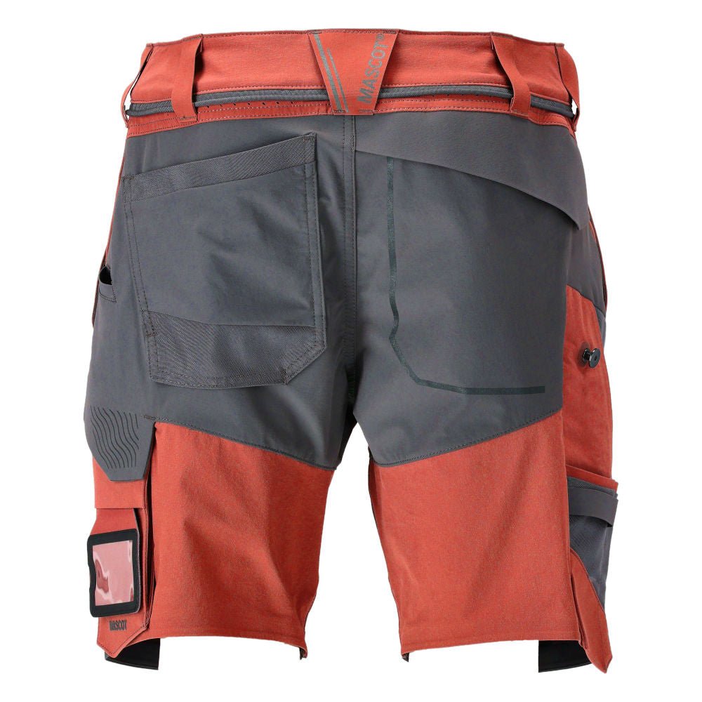 Shorts, stretch, lette shorts, efterårsrød/antracitgrå