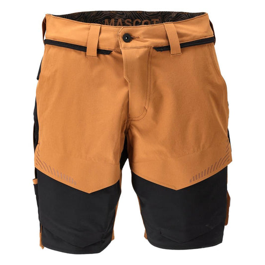 Shorts, stretch, lette shorts, nøddebrune/sort