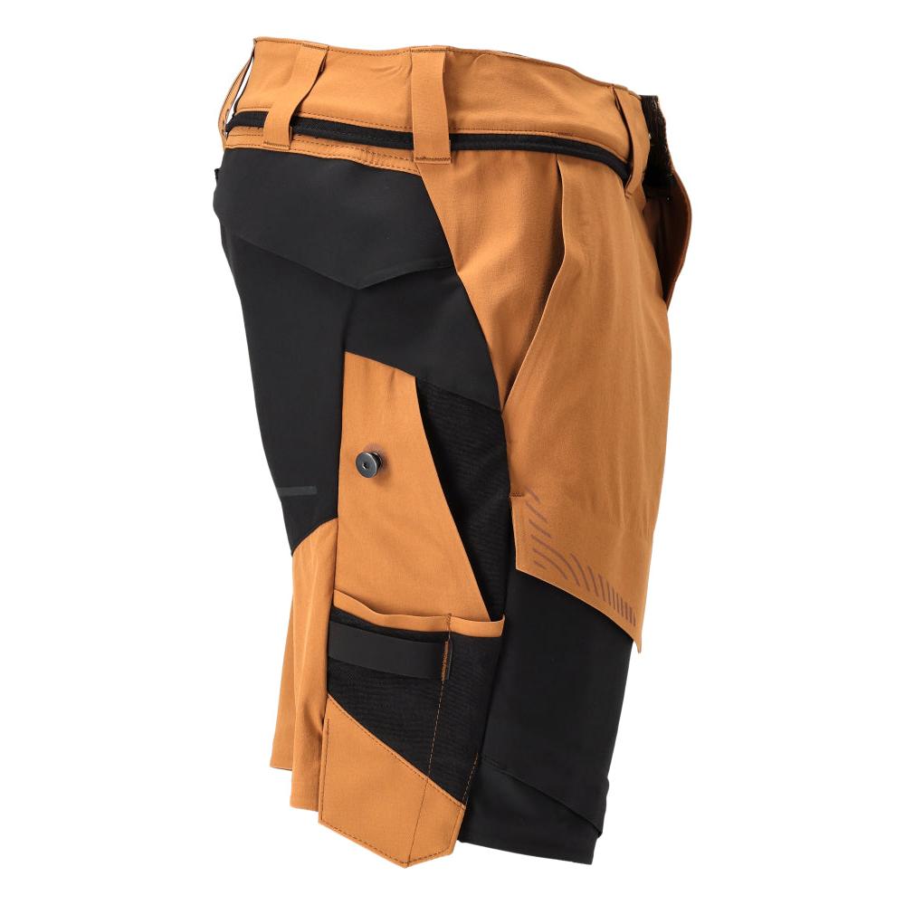 Shorts, stretch, lette shorts, nøddebrune/sort