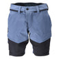 Shorts, stretch, lette shorts, stenblå/sort blå