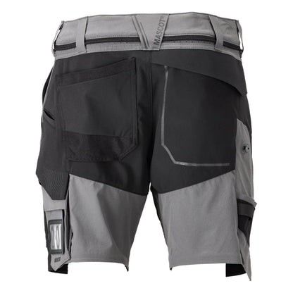 Shorts, stretch, lette shorts, antracitgrå/sort