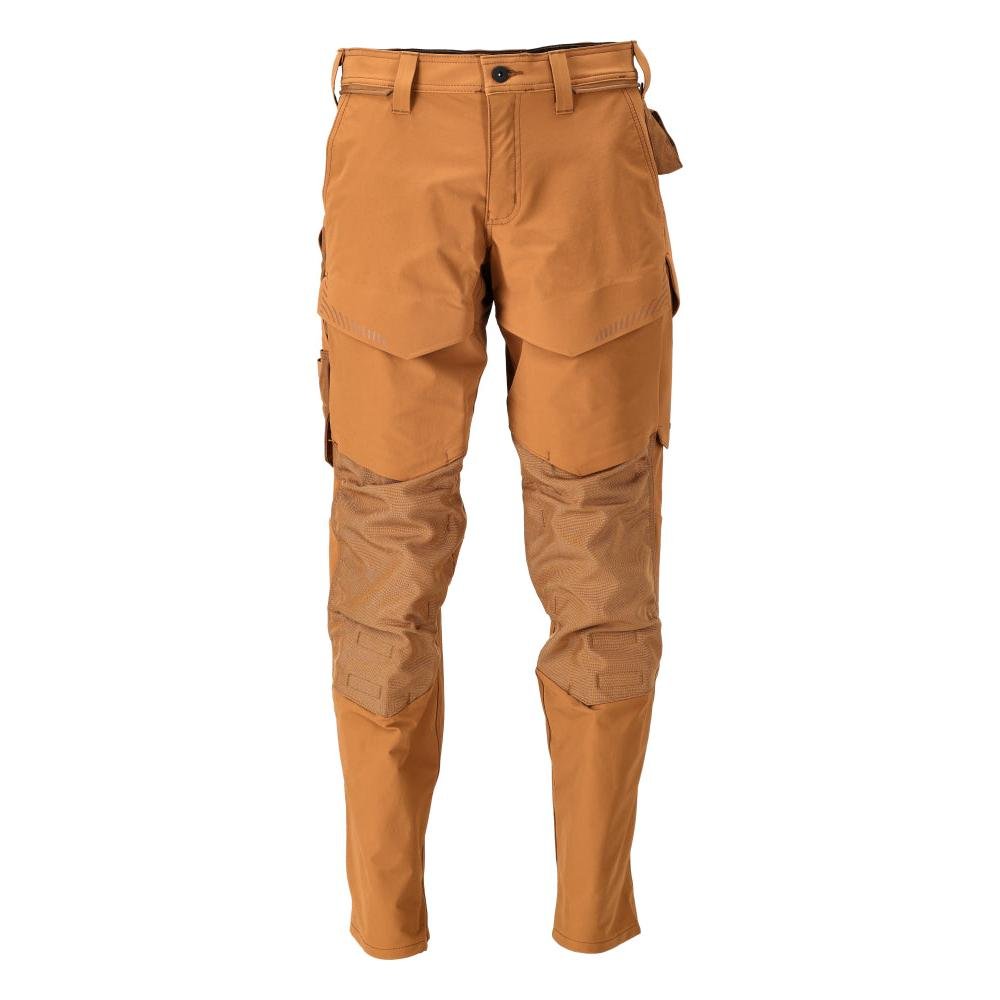 Bukser med knælommer, ULTIMATE STRETCH bukser, nøddebrune