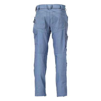 Bukser med knælommer Bukser, stenblå