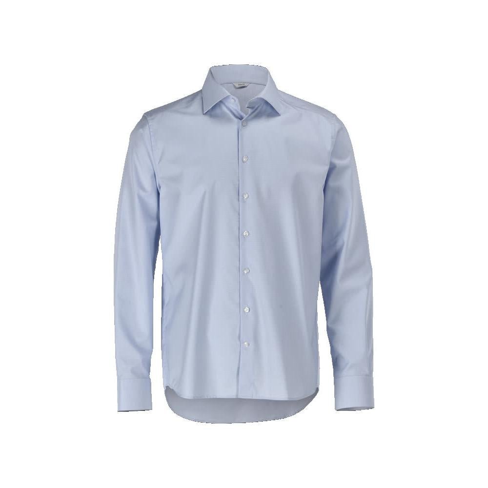 Skjorte, slim fit, lyseblå/hvid