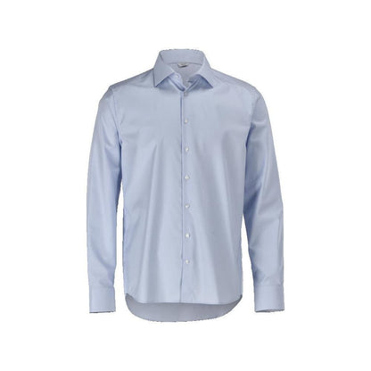 Skjorte, slim fit, lyseblå/hvid