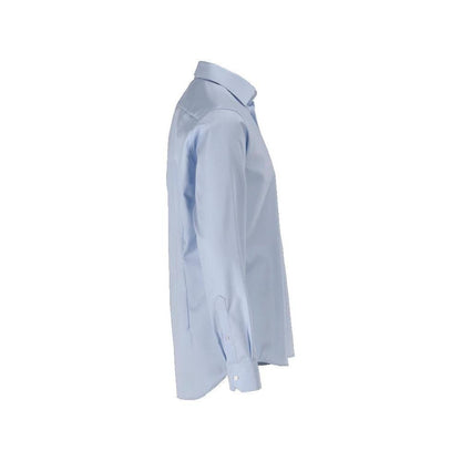 Skjorte, slim fit, lyseblå/hvid