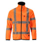 Fleecetrøje med lynlås microfleecejakke, hi-vis orange