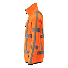 Fleecetrøje med lynlås microfleecejakke, hi-vis orange