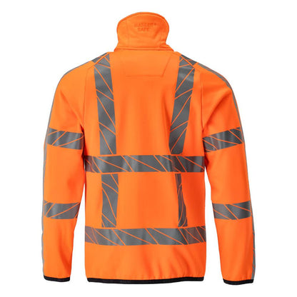 Fleecetrøje med lynlås microfleecejakke, hi-vis orange