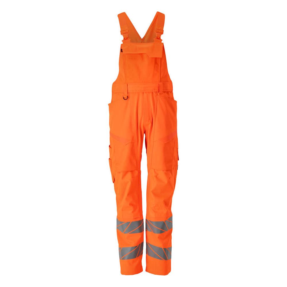 Bukser, knælommer, stræk-indlæg Dynbukser, hi-vis orange
