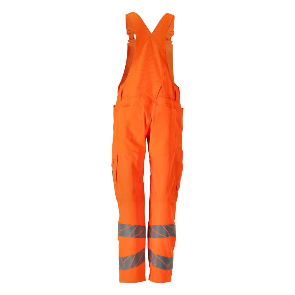 Bukser, knælommer, stræk-indlæg Dynbukser, hi-vis orange
