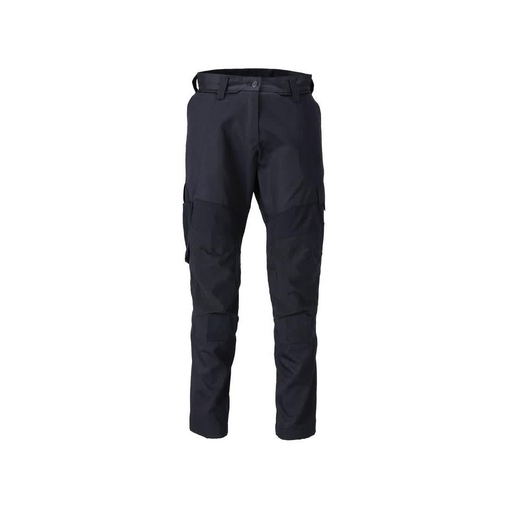 Bukser med knælommer, damebukser, sort-blå