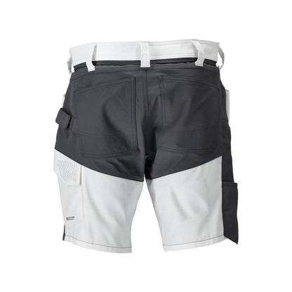 Shorts, lette shorts, hvide/antracitgrå