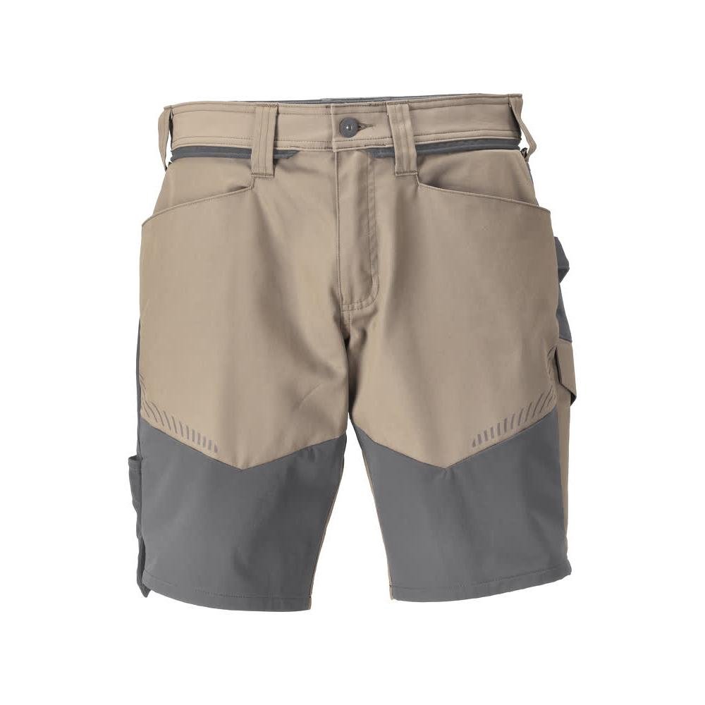 Shorts, lette shorts, mørk sandbeige/antracitgrå