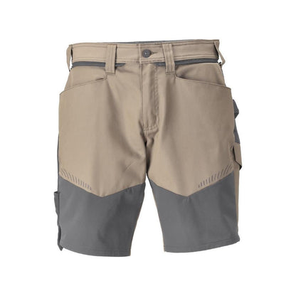 Shorts, lette shorts, mørk sandbeige/antracitgrå