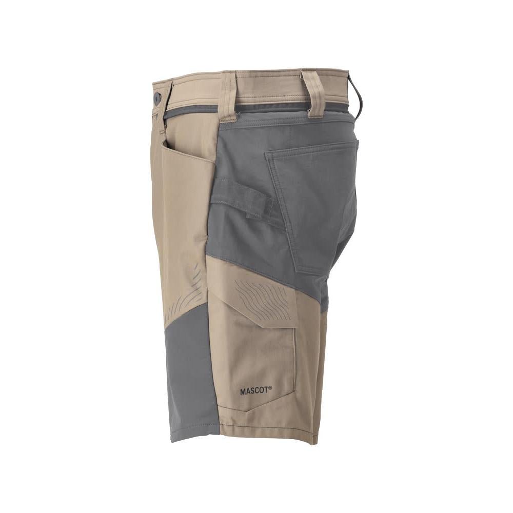 Shorts, lette shorts, mørk sandbeige/antracitgrå