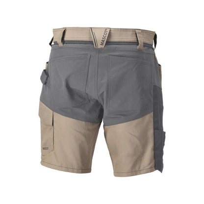 Shorts, lette shorts, mørk sandbeige/antracitgrå