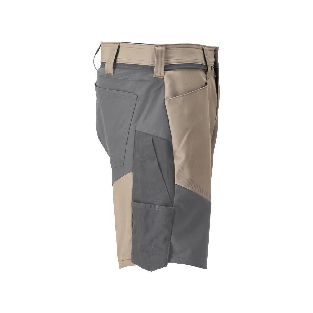 Shorts, lette shorts, mørk sandbeige/antracitgrå