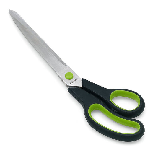 Nölle Profi Brush Tapetsaks 2K11 med rustfri stålblade og sort-grønne ergonomiske håndtag sikrer præcise snit; afbildet på hvid baggrund. Mærke: Nölle Profi Brush Børste- & Penselteknik e.K.