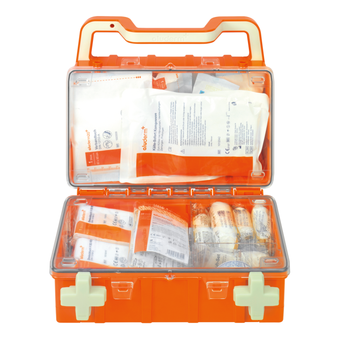 Førstehjælpskasse orange DYNAMIC-GLOW S standard DIN 13157 | Kuffert (1 stk.)