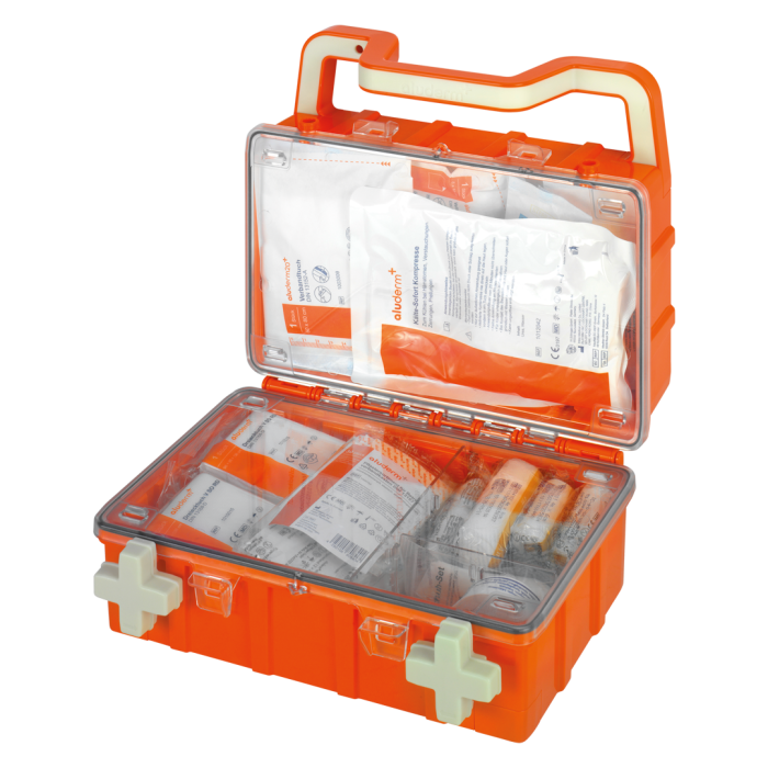 Førstehjælpskasse orange DYNAMIC-GLOW S standard DIN 13157 | Kuffert (1 stk.)
