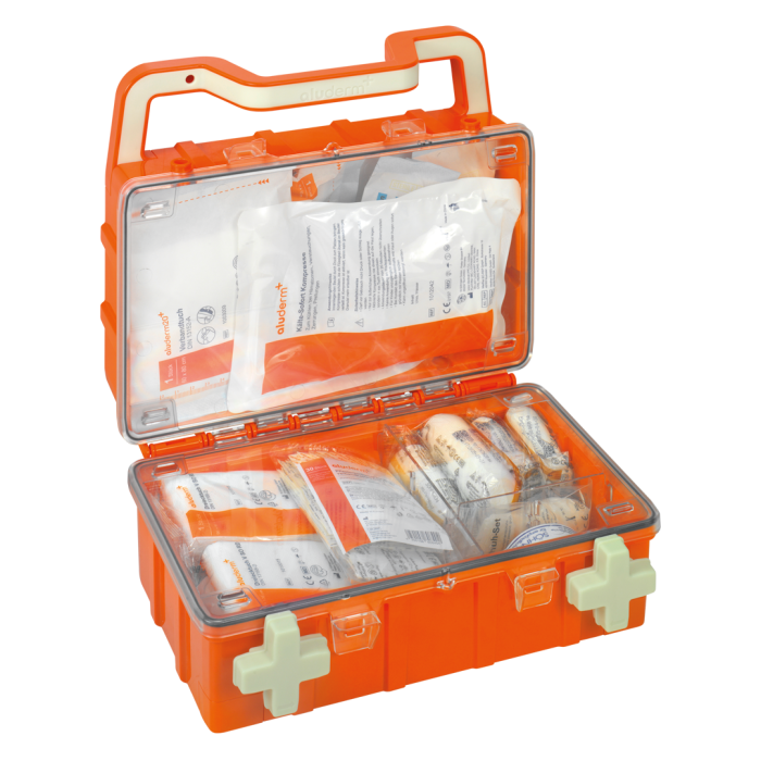 Førstehjælpskasse orange DYNAMIC-GLOW S standard DIN 13157 | Kuffert (1 stk.)
