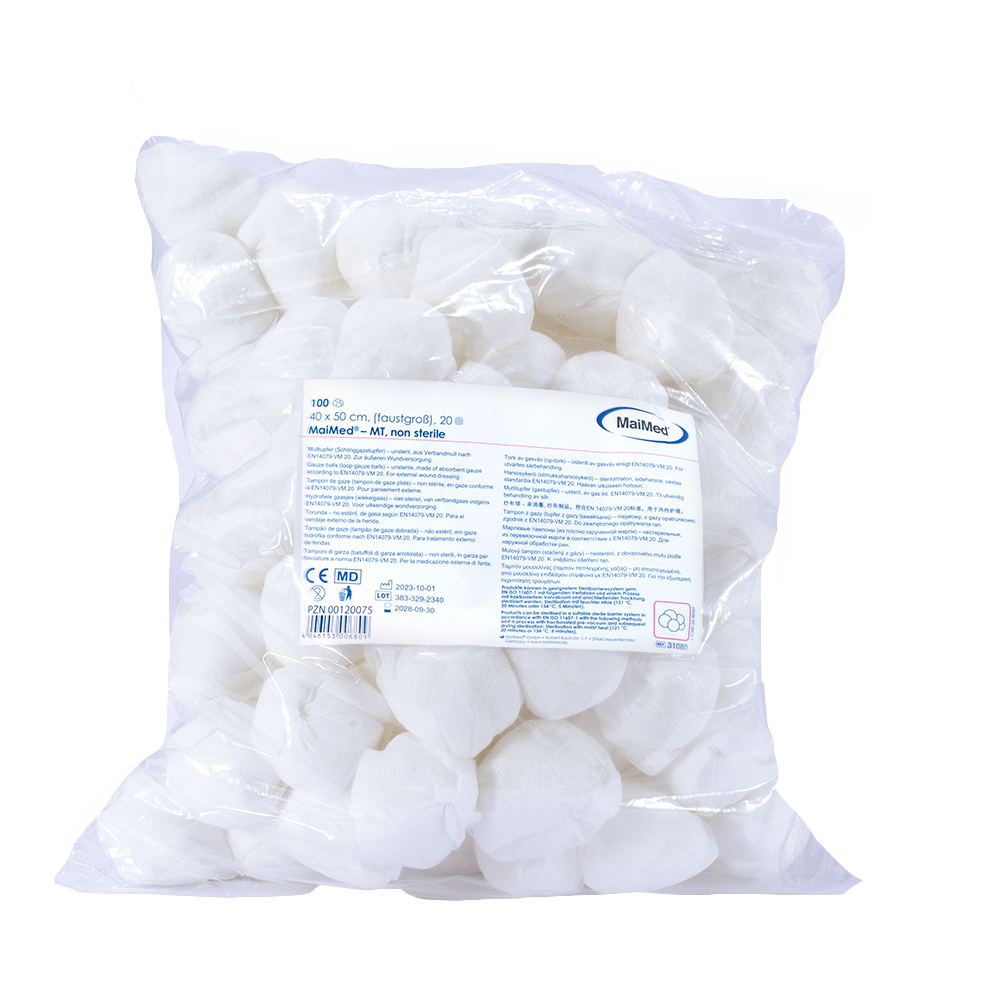MaiMed-MT-usterile gazeservietter, 500 stk/foliepose