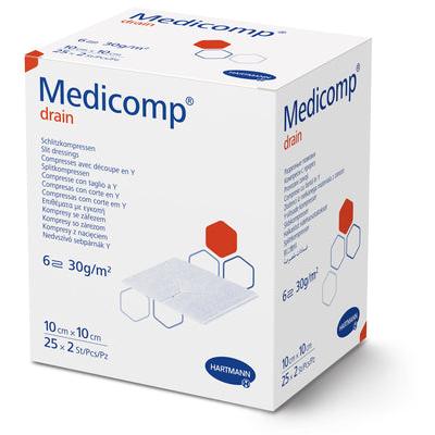 Medicomp dr st 7*5x7*5 S306f | Pakke (50 stk.)