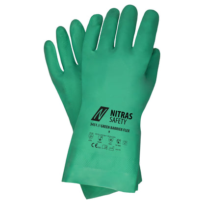 NITRAS GREEN BARRIER FLEX, kemikaliebeskyttelseshandsker, grøn