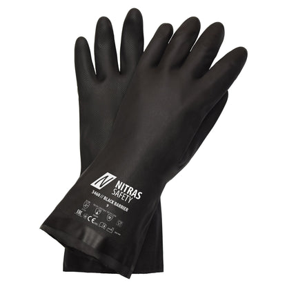 NITRAS BLACK BARRIER, kemikaliebeskyttelseshandsker, sort